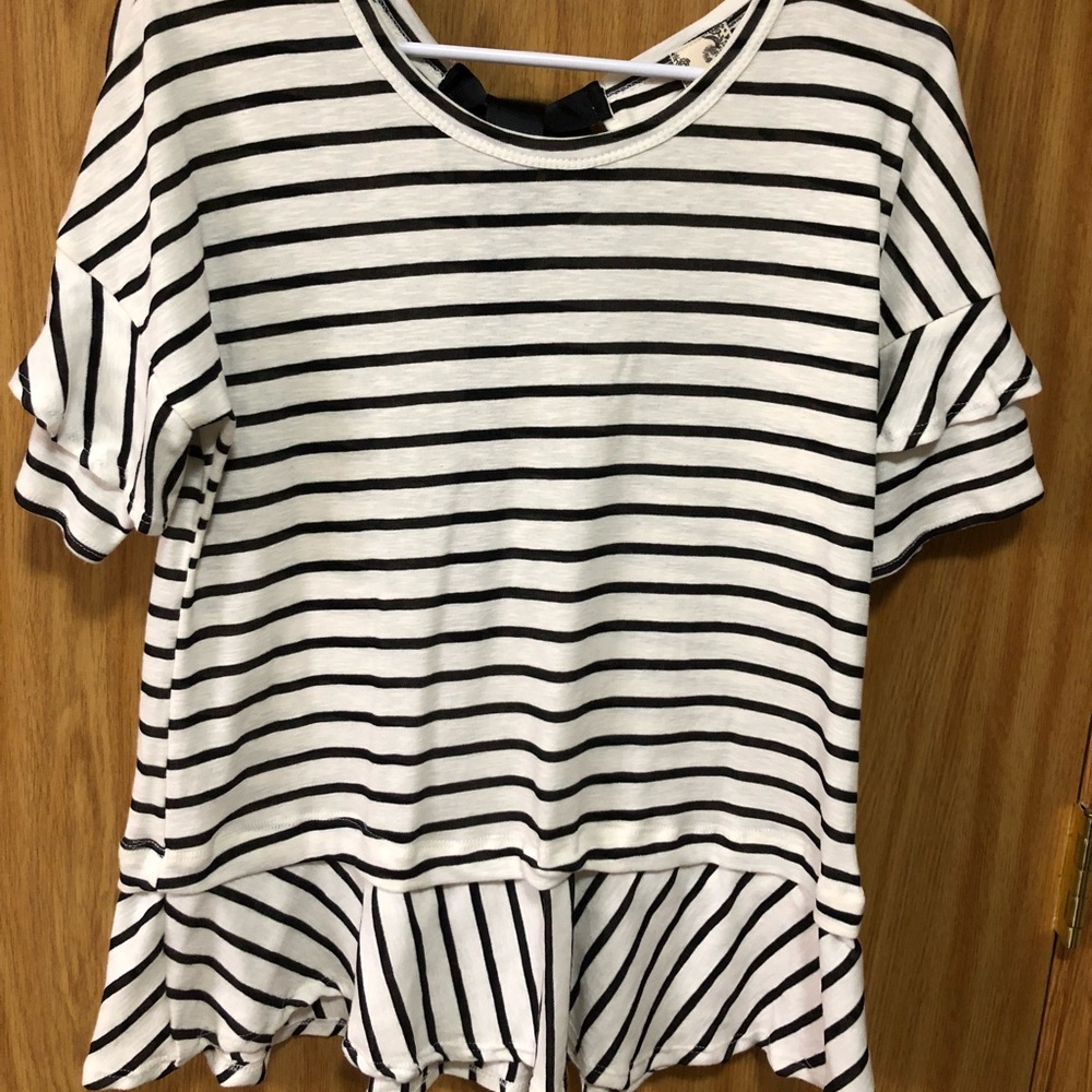 Striped black and white shirt